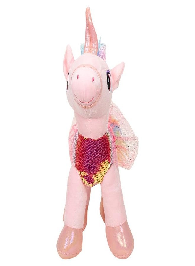 STRIDERS لعبة يونيكورن قطيفة ناعمة للأطفال من ستريدرز - وردي | حيوان محشو لطيف للأطفال | يونيكورن سحري قابل للعناق للبنات والأولاد | قطيفة ناعمة وآمنة لوقت اللعب - Image 2